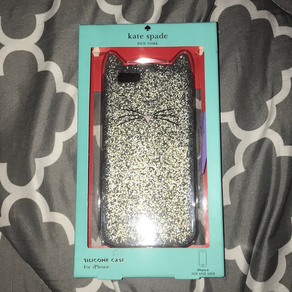 Kate Spade Silver Cat Silicon IPhone Case 6/6s